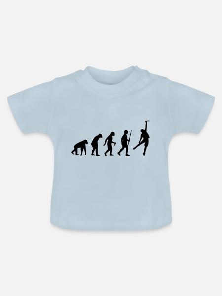 KLETTERN EVOLUTIONSTHEORIE SHIRT - Baby Bio-T-Shirt mit Rundhals - Hellblau