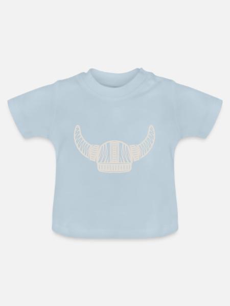 Wikingerhelm - Baby Bio-T-Shirt mit Rundhals - Hellblau