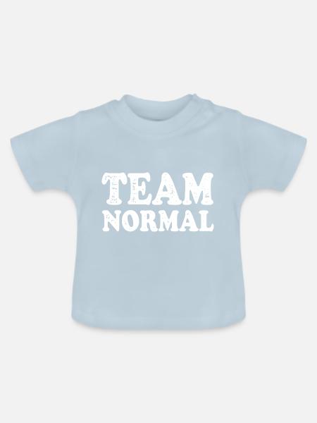 Team Normal - Baby Bio-T-Shirt mit Rundhals - Hellblau