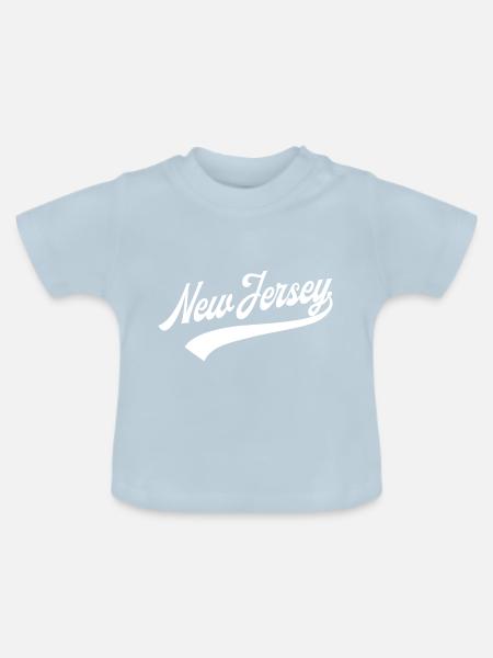 New Jersey - Baby Bio-T-Shirt mit Rundhals - Hellblau