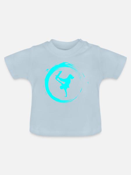 Skateboarding - Baby Bio-T-Shirt mit Rundhals - Hellblau