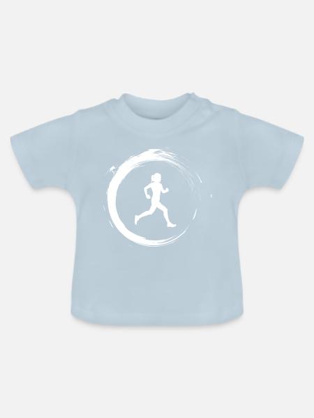 Joggen - Baby Bio-T-Shirt mit Rundhals - Hellblau