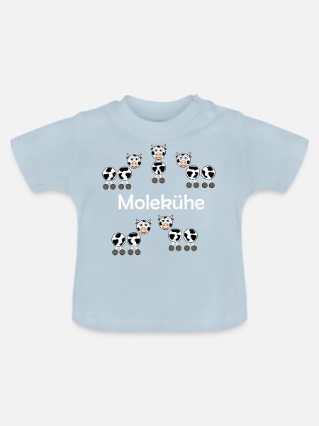 Molekühe - Baby Bio-T-Shirt mit Rundhals - Hellblau
