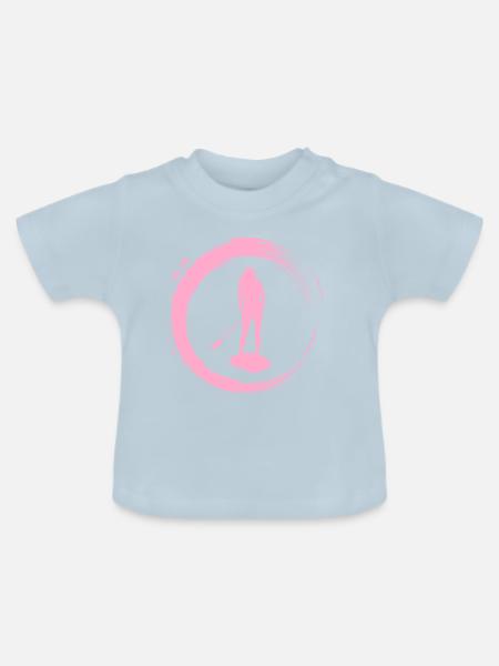 Stand Up Paddle - Baby Bio-T-Shirt mit Rundhals - Hellblau