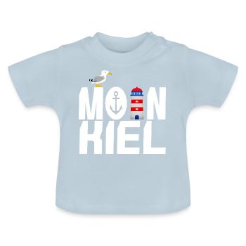 Moin Kiel - Baby Organic T-Shirt with Round Neck - light blue - Front