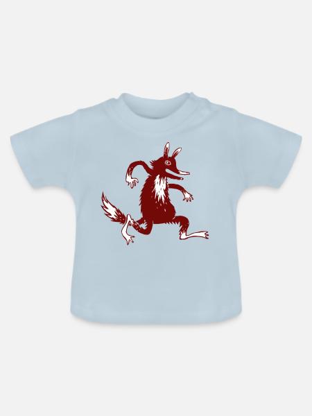 roter Fuchs - Baby Bio-T-Shirt mit Rundhals - Hellblau