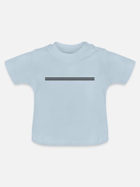 doppel_strich__f1 - Baby Bio-T-Shirt mit Rundhals - Hellblau