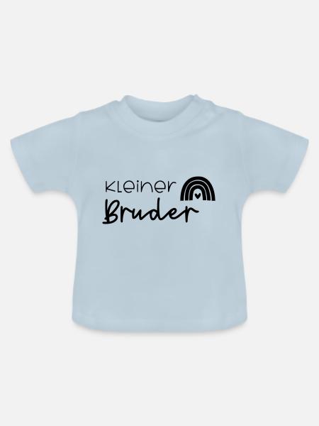 Kleiner Bruder - Baby Bio-T-Shirt mit Rundhals - Hellblau
