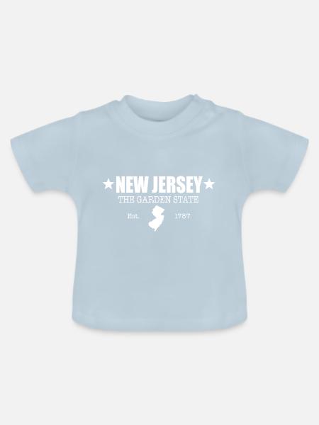New Jersey - Baby Bio-T-Shirt mit Rundhals - Hellblau