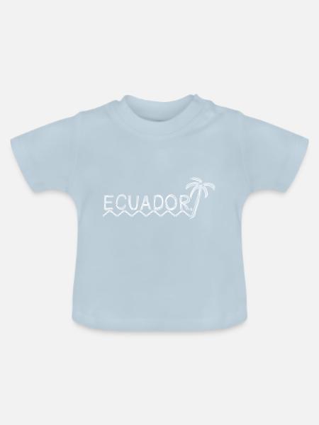 Ecuador - Baby Bio-T-Shirt mit Rundhals - Hellblau