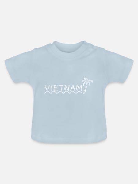Vietnam - Baby Bio-T-Shirt mit Rundhals - Hellblau