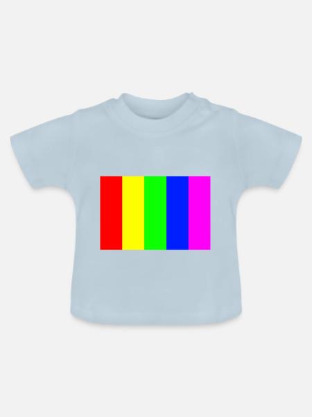 Rainbow - Baby Bio-T-Shirt mit Rundhals - Hellblau