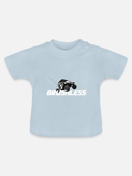RC Car Brushless Buggy - Baby Bio-T-Shirt mit Rundhals - Hellblau