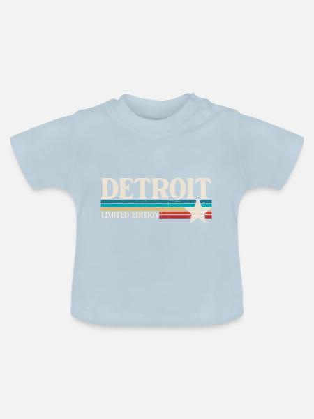 Detroit - Baby Bio-T-Shirt mit Rundhals - Hellblau