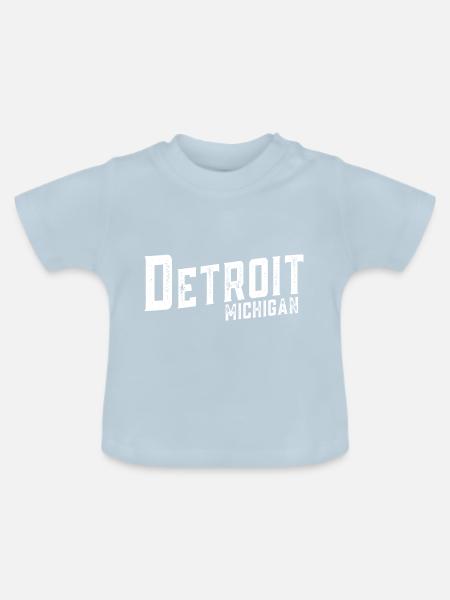 Detroit - Baby Bio-T-Shirt mit Rundhals - Hellblau