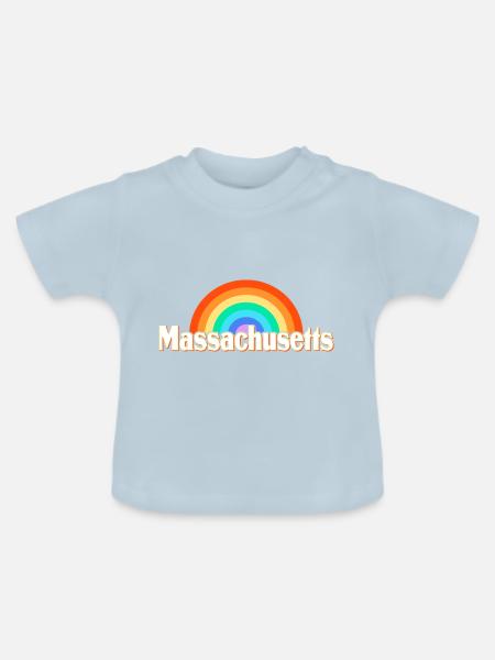 Massachusetts - Baby Bio-T-Shirt mit Rundhals - Hellblau