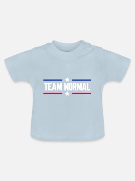 Team Normal - Baby Bio-T-Shirt mit Rundhals - Hellblau