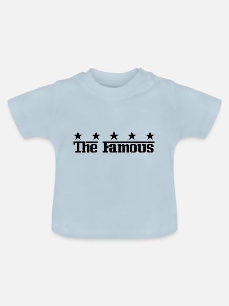 Der Berühmte - Design 4 - Baby Bio-T-Shirt mit Rundhals - Hellblau