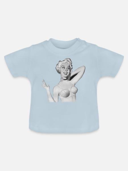 Frau - Baby Bio-T-Shirt mit Rundhals - Hellblau