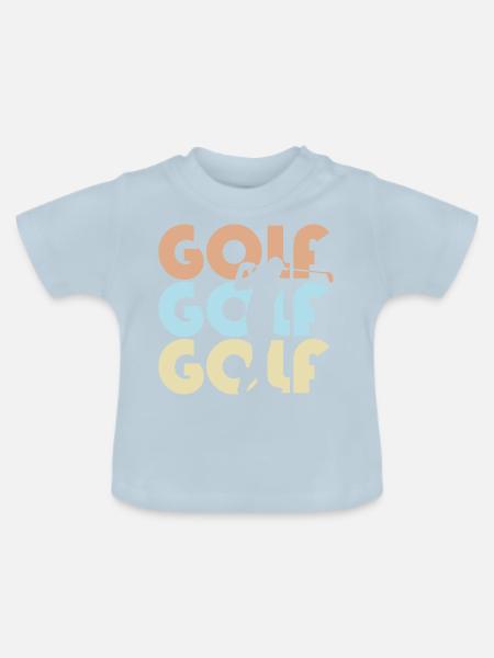 Golfplatz - Baby Bio-T-Shirt mit Rundhals - Hellblau