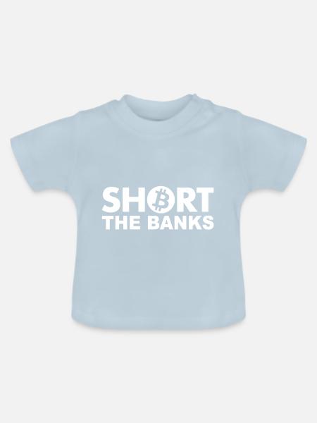 Short banks - Baby Bio-T-Shirt mit Rundhals - Hellblau