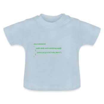 Java Hello World - Baby Bio-T-Shirt mit Rundhals - Hellblau - Vorne