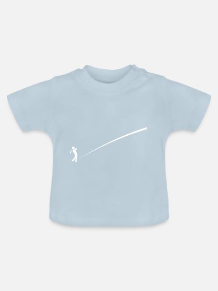 Golf Crossgolf Outdoor Sport Golfer Golfspieler - Baby Bio-T-Shirt mit Rundhals - Hellblau