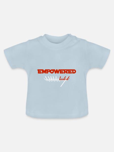 empowered music T-Shirt design - Baby Bio-T-Shirt mit Rundhals - Hellblau