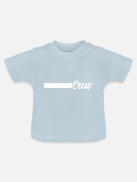 crew strich - Baby Bio-T-Shirt mit Rundhals - Hellblau