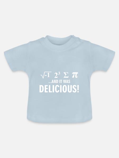 Mathematik - Baby Bio-T-Shirt mit Rundhals - Hellblau