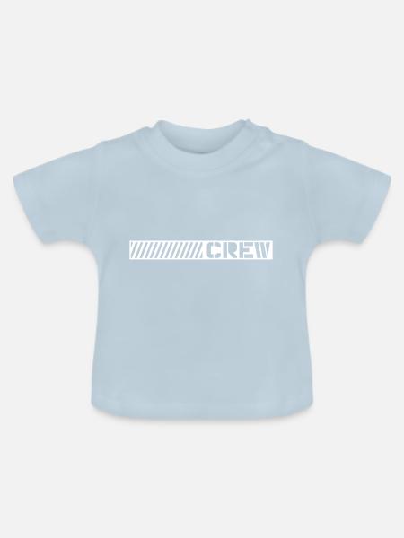 crew strich - Baby Bio-T-Shirt mit Rundhals - Hellblau