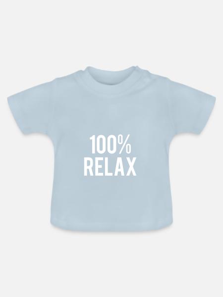 100% relax - Baby Bio-T-Shirt mit Rundhals - Hellblau