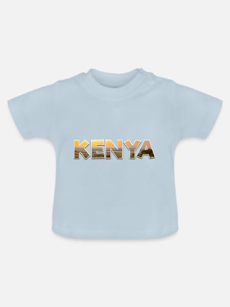 Kenya - Baby Bio-T-Shirt mit Rundhals - Hellblau