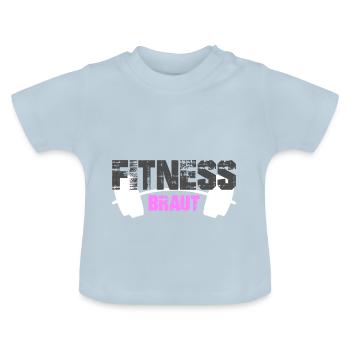 Fitness | Fitness | Fitness | Fitness | Fitness | - Baby Bio-T-Shirt mit Rundhals - Hellblau - Vorne