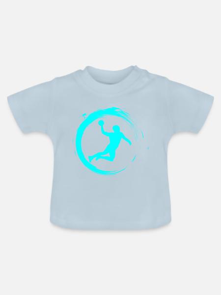 Handballer - Baby Bio-T-Shirt mit Rundhals - Hellblau