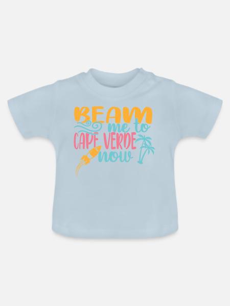 Kapverden - Baby Bio-T-Shirt mit Rundhals - Hellblau