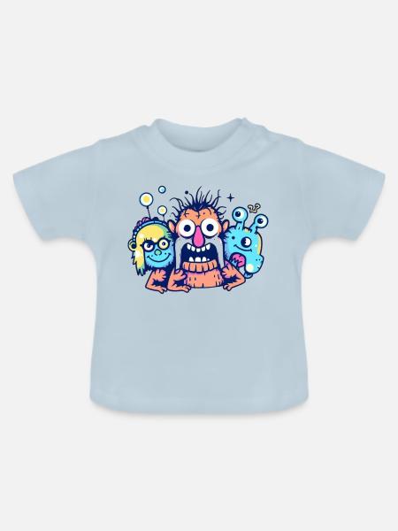 Freunde - Baby Bio-T-Shirt mit Rundhals - Hellblau