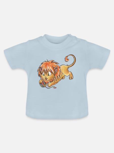 Tierkreis: Löwe - Baby Bio-T-Shirt mit Rundhals - Hellblau