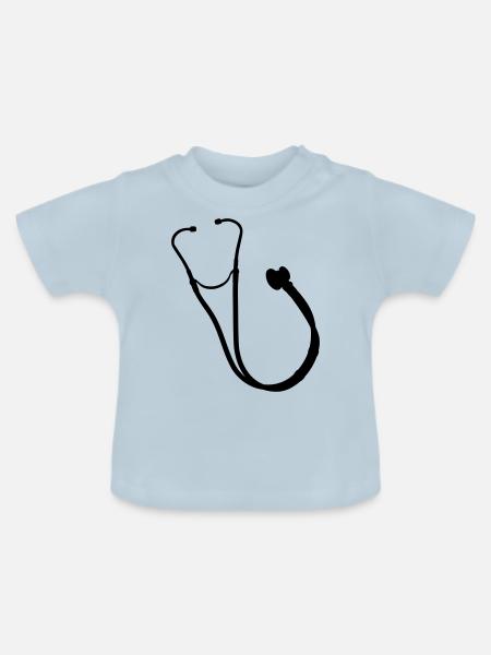 stetoscope profession - Baby Bio-T-Shirt mit Rundhals - Hellblau
