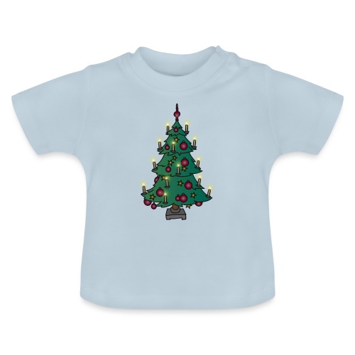 Weihnachtsbaum - Baby Bio-T-Shirt mit Rundhals