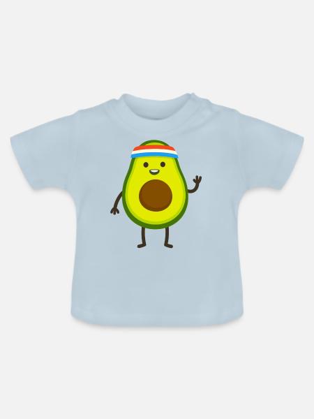 Avocado - Baby Bio-T-Shirt mit Rundhals - Hellblau