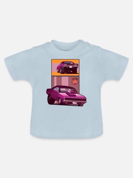 Route 666 - Baby Bio-T-Shirt mit Rundhals - Hellblau