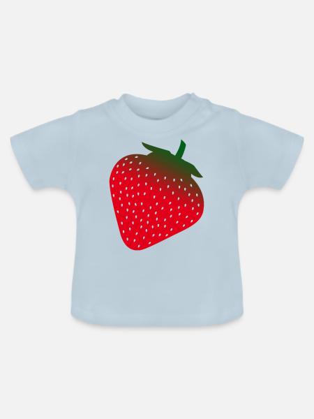 Strawberry - Baby Bio-T-Shirt mit Rundhals - Hellblau