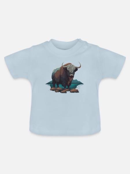 Säugetier - Baby Bio-T-Shirt mit Rundhals - Hellblau