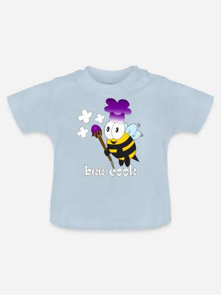 bee Cook - Baby Bio-T-Shirt mit Rundhals - Hellblau