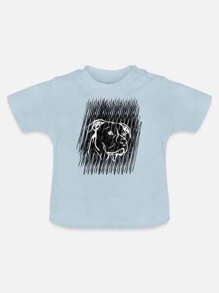 Hund Dog - Baby Bio-T-Shirt mit Rundhals - Hellblau