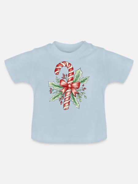 Zuckerstange - Baby Bio-T-Shirt mit Rundhals - Hellblau