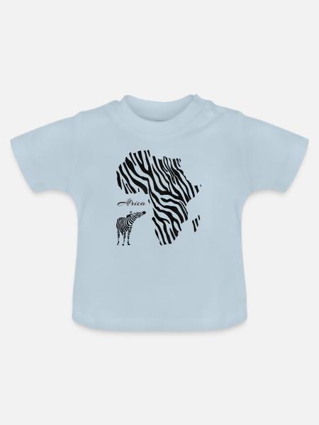Afrika - Baby Bio-T-Shirt mit Rundhals - Hellblau