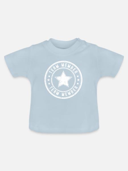 Team Mitglied - Baby Bio-T-Shirt mit Rundhals - Hellblau