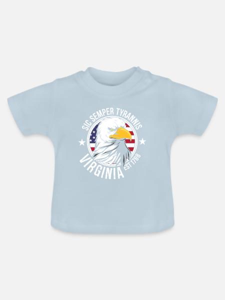 Virginia - Baby Bio-T-Shirt mit Rundhals - Hellblau